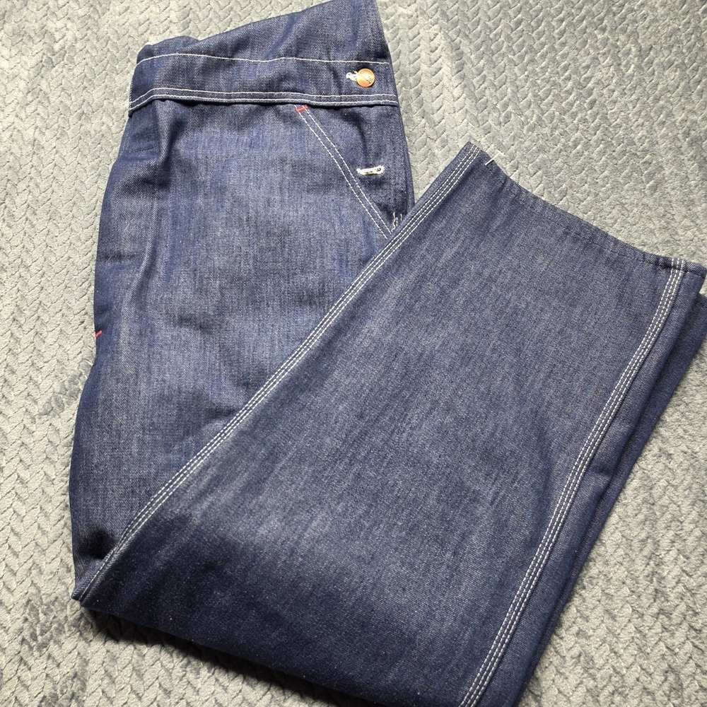 Vintage Montgomery Ward Sanforized Denim Bib Overalls Men's 42x29 Union Made USA - Picture 16 of 16